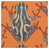 Tissu orange de grenouille d'arbre du Congo (Fermer)