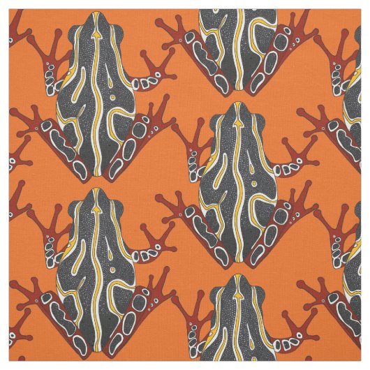 Tissu orange de grenouille d'arbre du Congo (Échantillon)