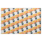 Tissu Orange fleurs de pavot aquarelle (Fat Quarter)