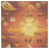 Tissu Orange florale de gradient de Boho (Fermer)