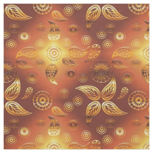 Tissu Orange florale de gradient de Boho (Échantillon)