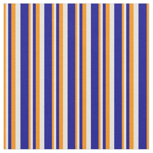 Tissu Orange foncé, beige et bleu foncé (Fermer)