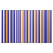 Tissu Orange foncé, beige et bleu foncé (Fat Quarter)