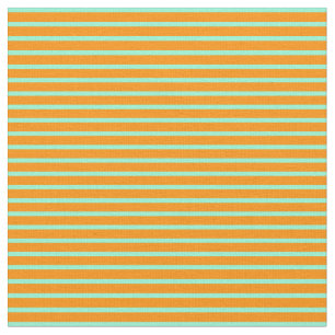 Tissu Orange foncé et bandes de couleur Aquamarine
