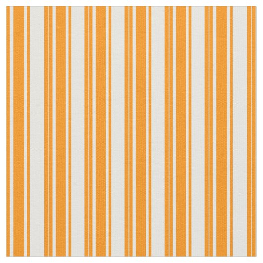 Tissu Orange foncé et rayures blanches (Fermer)