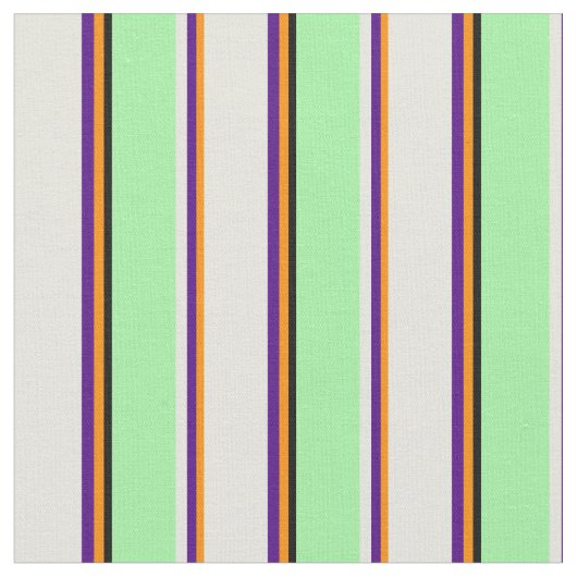 Tissu Orange foncé, Indigo, Beige, Vert & Noir (Fermer)