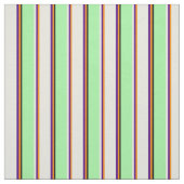 Tissu Orange foncé, Indigo, Beige, Vert & Noir (Échantillon)
