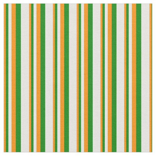 Tissu Orange foncé, Vert & Blanc (Fermer)