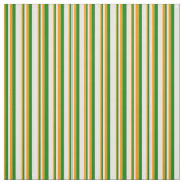 Tissu Orange foncé, Vert & Blanc (Échantillon)