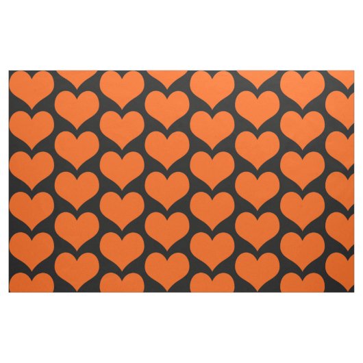 Tissu Orange Hearts Fabric (Fat Quarter)
