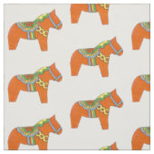 Tissu Orange Horses Fabric (Échantillon)