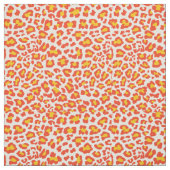 Tissu orange, jaune, blanc de léopard (Échantillon)
