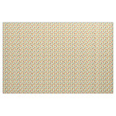 Tissu Orange, Jaune, Brown, Points Bleus (Yard)