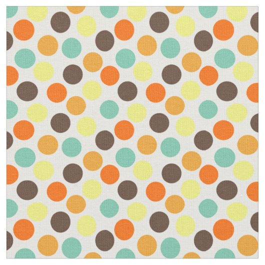 Tissu Orange, Jaune, Brown, Points Bleus (Fermer)