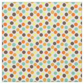 Tissu Orange, Jaune, Brown, Points Bleus (Échantillon)