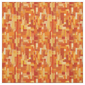 Tissu Orange / Jaune Carrés Abstraits & Rectangles (Échantillon)