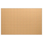 Tissu Orange, Or, Rectangles Brown et cercles (Yard)