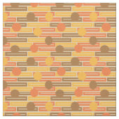 Tissu Orange, Or, Rectangles Brown et cercles (Fermer)