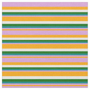 Tissu Orange, Plum, Turquoise, Vert foncé et Blancs