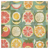 Tissu Orange Rétro, Pamplemousse & Fraise (Fermer)