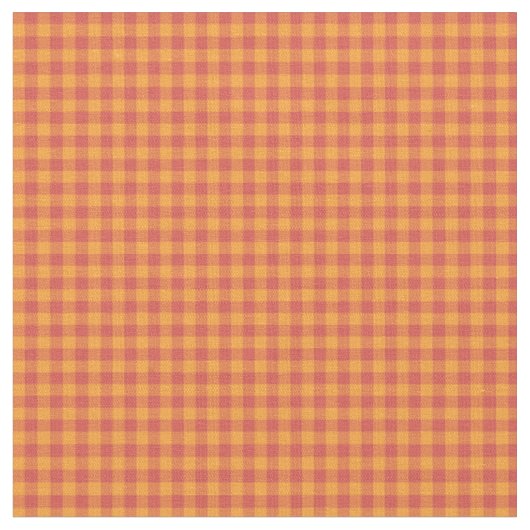 Tissu orange rouge de guingan de contrôle de style (Fermer)