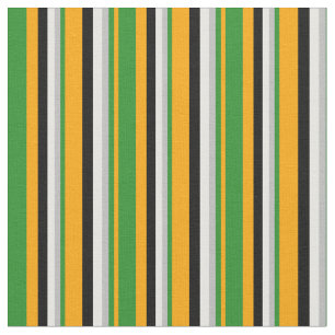 Tissu Orange, vert forestier, gris, blanc et noir