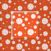 Tissu Orange Volleyball Chevron Patterned (Carreau)