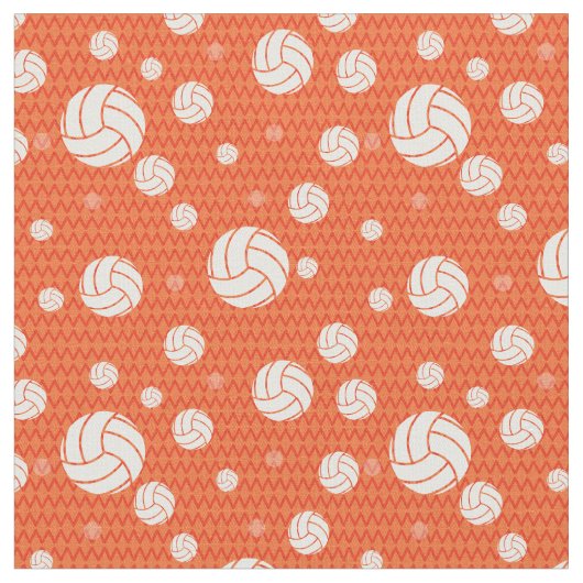 Tissu Orange Volleyball Chevron Patterned (Fermer)