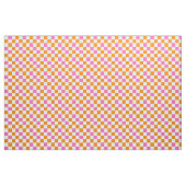 Tissu Orange White Pink Checkered Pattern Design  (Yard)