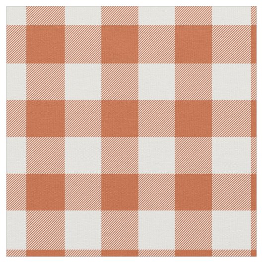Tissu Orange & White Plaid Gingham (Fermer)
