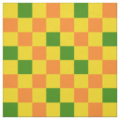 Tissu Orange Yellow Green Checkered Pattern Design  (Échantillon)
