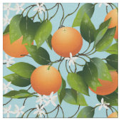 Tissu Oranges Agrumes Fruit Floral (Fermer)