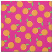Tissu Oranges Cuisine Fruit Rose (Échantillon)