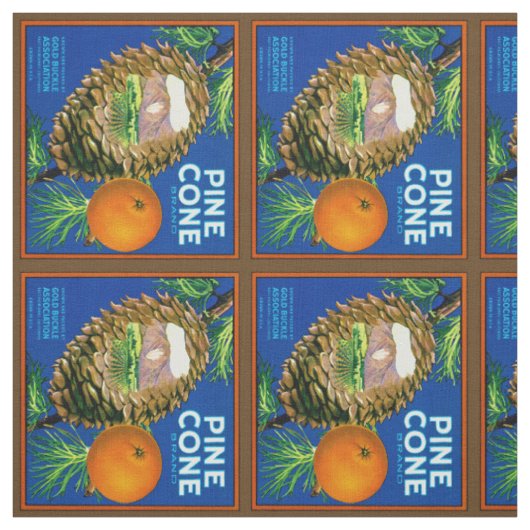 Tissu Oranges de cônes de pin (Échantillon)