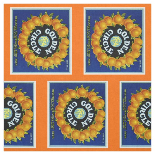 Tissu Oranges du cercle d'or (Échantillon)