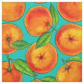 Tissu Oranges en bleu (Échantillon)