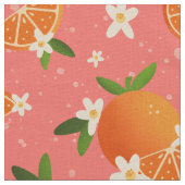 Tissu Oranges et fleurs d'oranges (Détail)