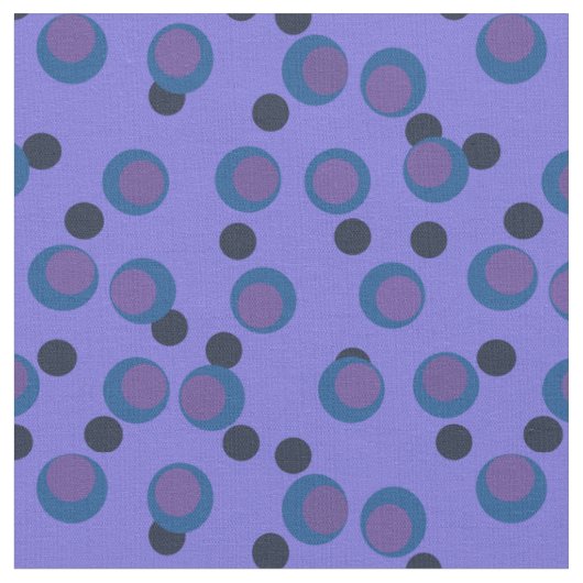 Tissu Orbites Atomiques Sarcelle et Violet Rétro (Fermer)