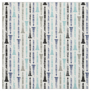 Tissu Orchestre de musique Clarinet Blue