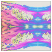Tissu orchidée Abstraite boho rose orange bleu pourpre (Fermer)