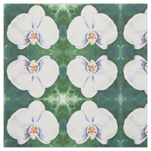 Tissu Orchidée blanche (Échantillon)