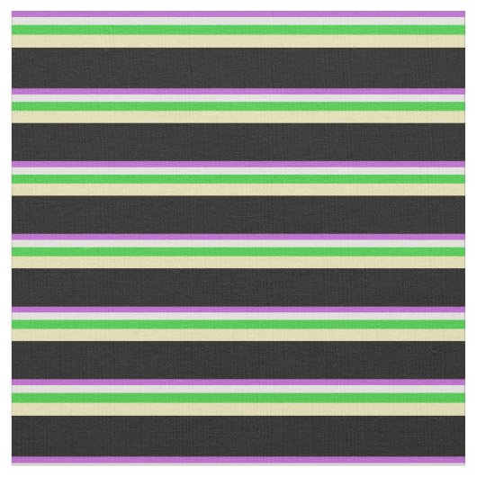 Tissu Orchidée, Cyan clair, Vert citron, Tan & Lignes no (Fermer)