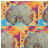 Tissu Orchidée de feu, abstraite aquarelle vive florale (Fermer)