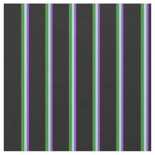 Tissu Orchidée foncée, Bleu clair, Vert Forêt & Noir (Fermer)