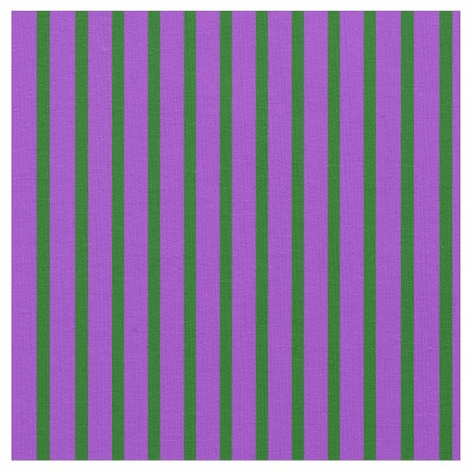 Tissu Orchidée foncée et rayures de couleur vert foncé (Fermer)