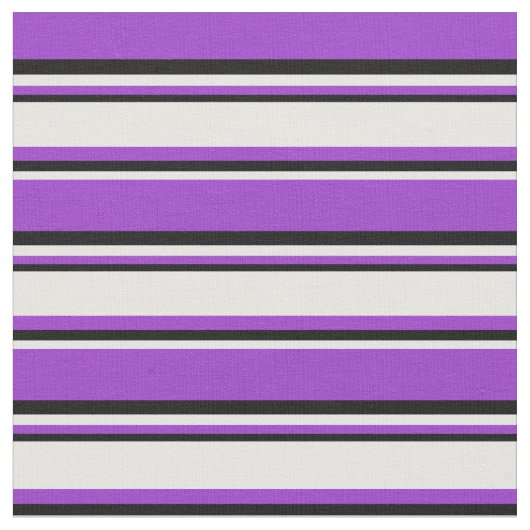 Tissu Orchidée foncée, lignes blanches et noires (Fermer)