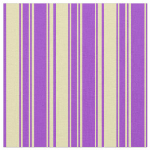 Tissu Orchidée foncée & Tan Colorée Lignes Motif