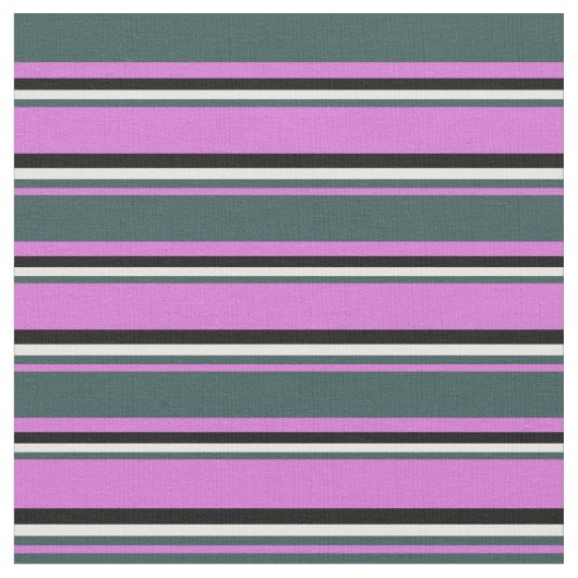 Tissu Orchidée, gris ardoise foncée, blanc et noir (Fermer)