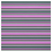 Tissu Orchidée, gris ardoise foncée, blanc et noir (Échantillon)