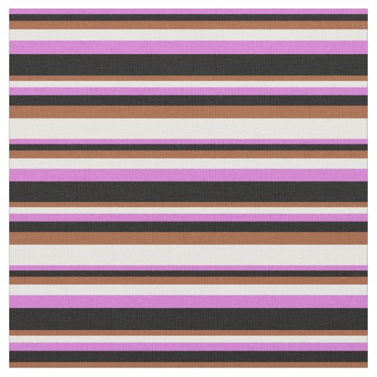 Tissu Orchidée, Noir, Sienne & Blancs (Fermer)